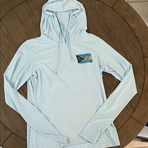 Anetik Men's Long Sleeve Hooded Tee in Light Blue